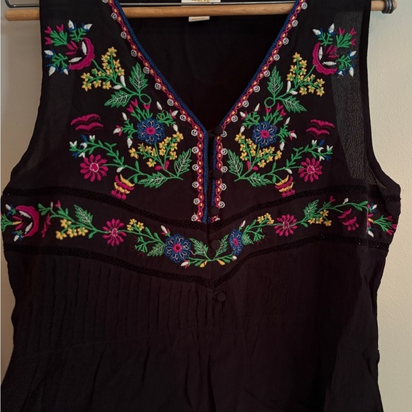 Maeve Embroidered Sleeveless Top vest small - Picture 2 of 7